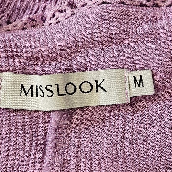 Lavender Lace-Trimmed Women's Top - Picture 8 of 11